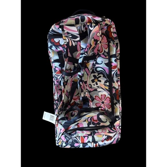 Vera Bradley Floral Print Travel Bag Lighten Up Duffle Backpack Mod Paisley New - Picture 3 of 6